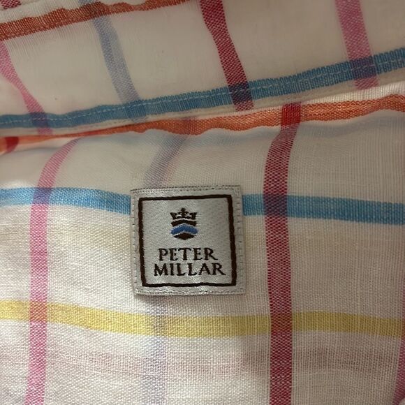 Peter Millar linen long sleeve button down shirt. Size large - Picture 4 of 4